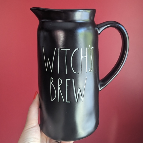 ❌SOLD❌RAE Dunn WITCH'S BREW Pitcher, Double Sided with Recipe for Potion - Picture 2 of 5